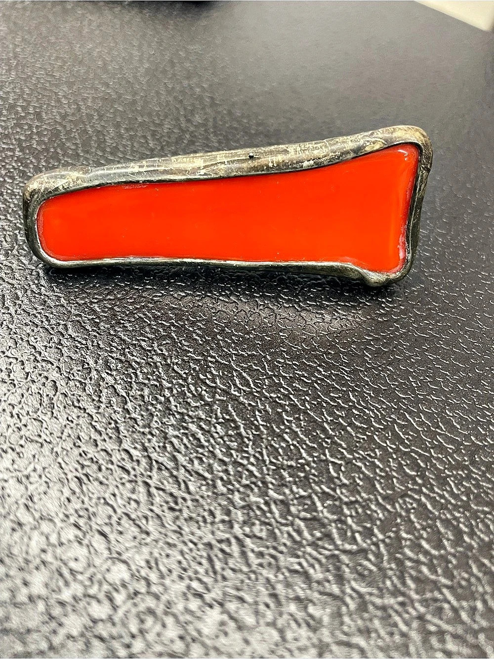 Orange Enamel Brooch
